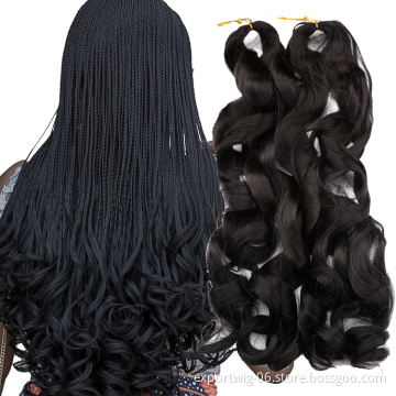 Loose Wave Crochet Braids Hair Wavy Synthetic spiral curl Hair Braiding Hair For Black Women French Curly Braids Extensions
